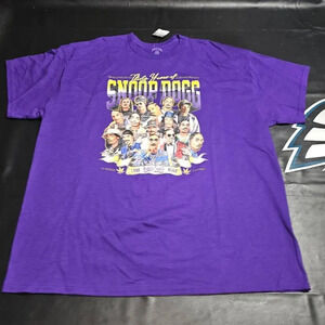 NWT Death Row‎ Records Mens Womens Purple 30 Years Of Snoop Dogg Tshirt 2XL
